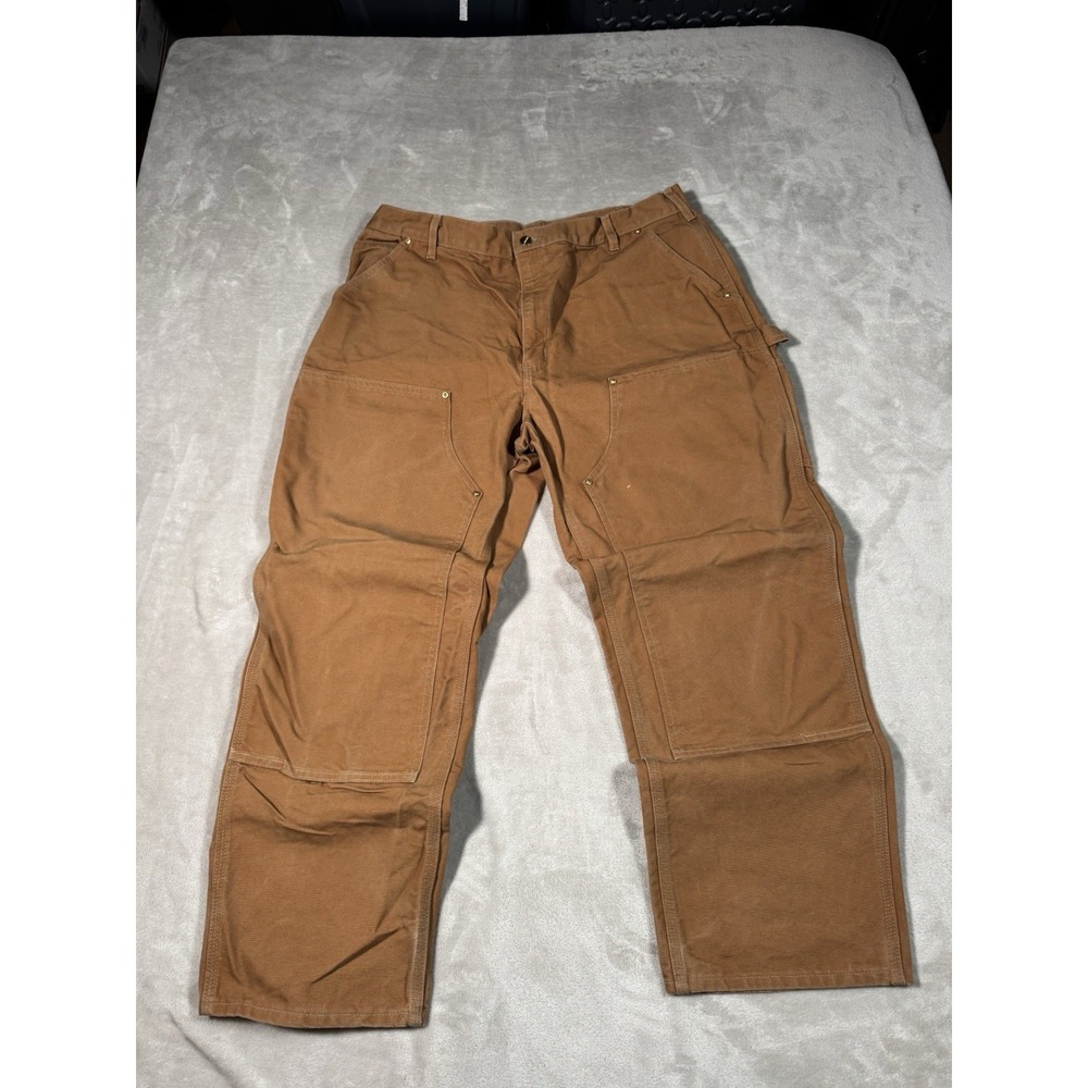 Vintage Carhartt Double Knees B01 BRN Pants (Fit 36x31) Brown MADE IN USA